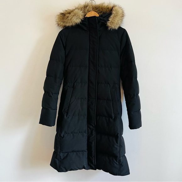 Uniqlo warmest extra long black parka coat like new - Picture 1 of 14